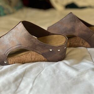 Brown Wedge Sandals